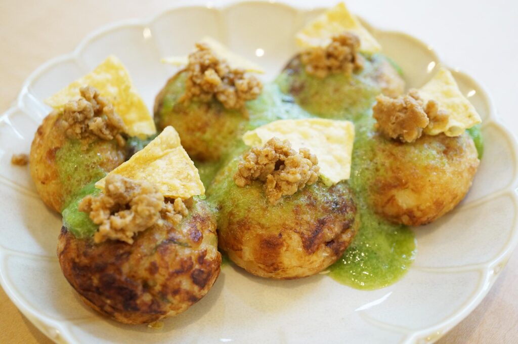 たころんCafeのさぼてんたこ焼き