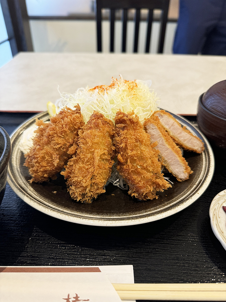 【期間限定】とんかつ桂のカキフライが最高！広島県産大粒のカキフライ御膳