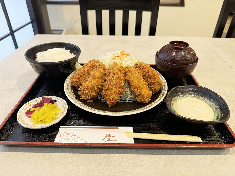 【期間限定】とんかつ桂のカキフライが最高！広島県産大粒のカキフライ御膳