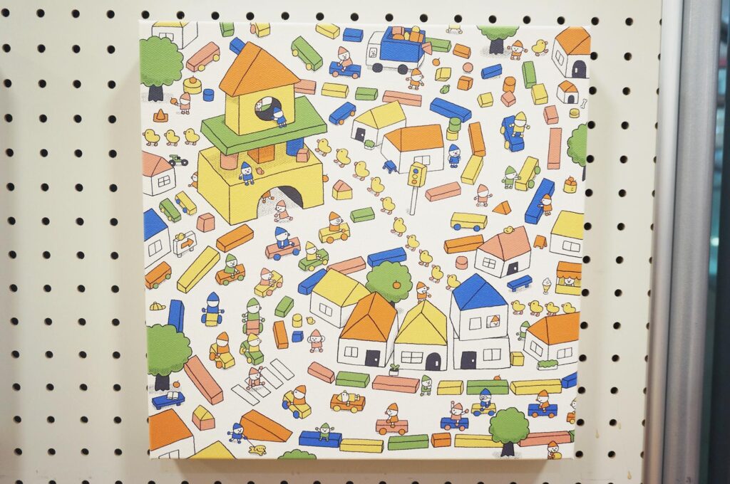 可愛くて素敵なイラストの世界。イラカアヅコさんの作品展「サンマルシェでしりとり展」へ。