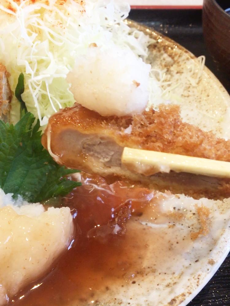 梅しその酸味が絶品!とんかつ桂のおろし梅かつ御膳は今の季節に最高です。